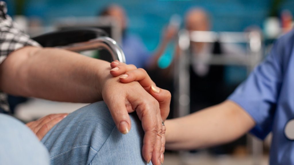 helping patient with pain